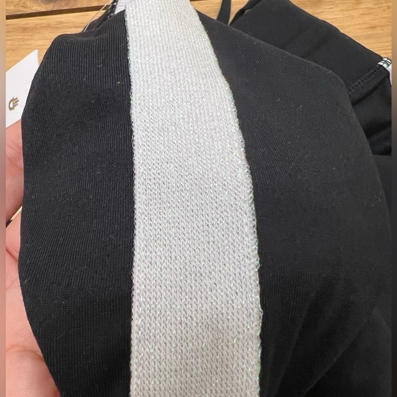 Spiritual Gangster Sporty High Waist Leggings Black White Sparkly Stripe Sz XS - Picture 6 of 10